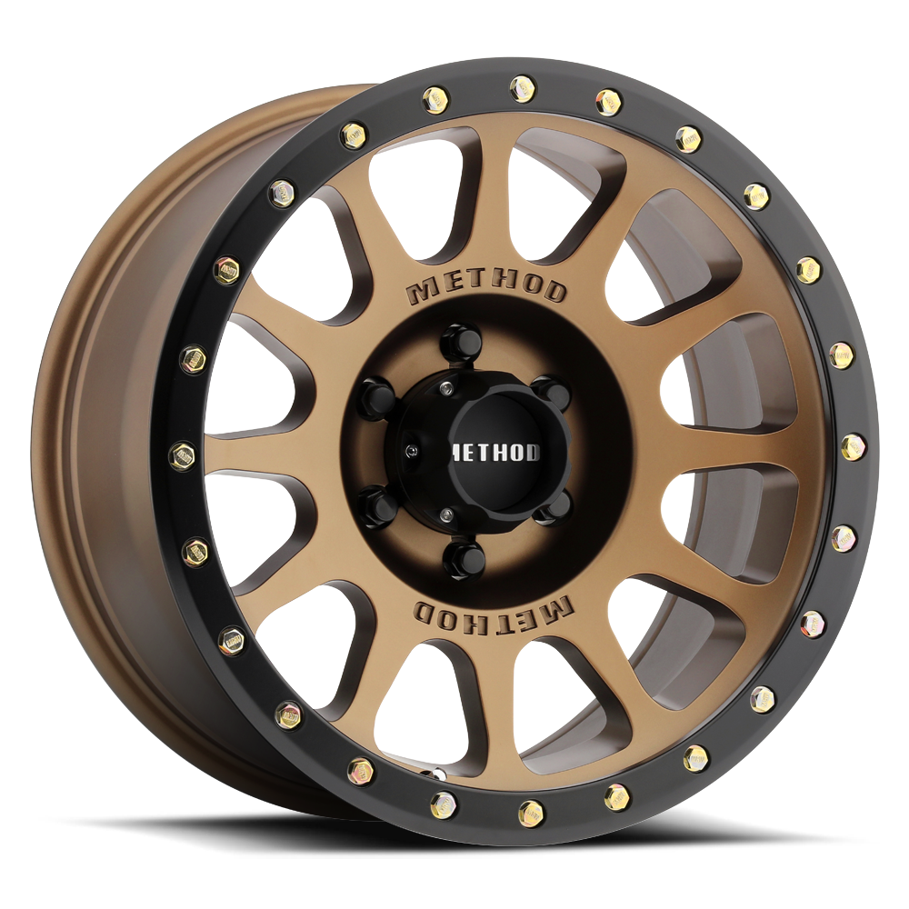 Method MR305 NV 17x8.5 6x5.5 0mm Offset - Method Bronze - Matte Black Lip