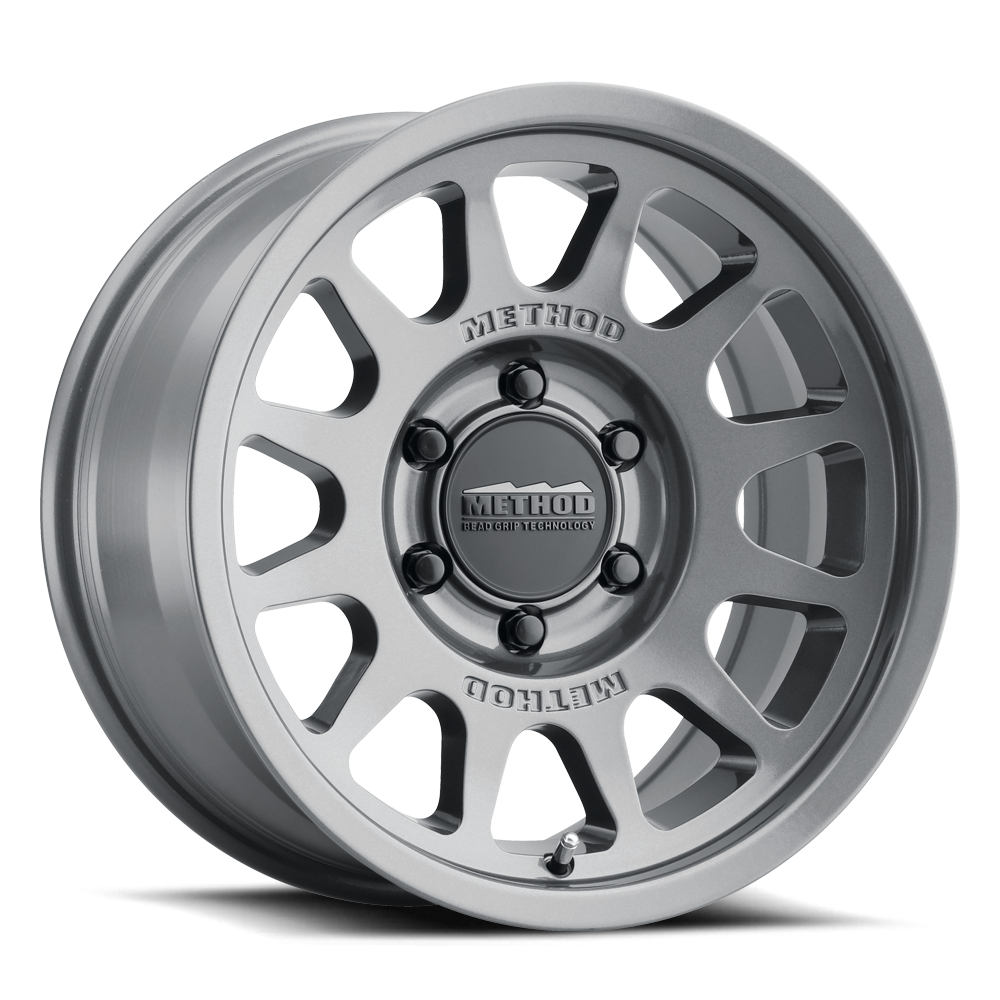 Method MR703 Bead Grip 17x9 6x5.5 -12mm Offset - Gloss Titanium