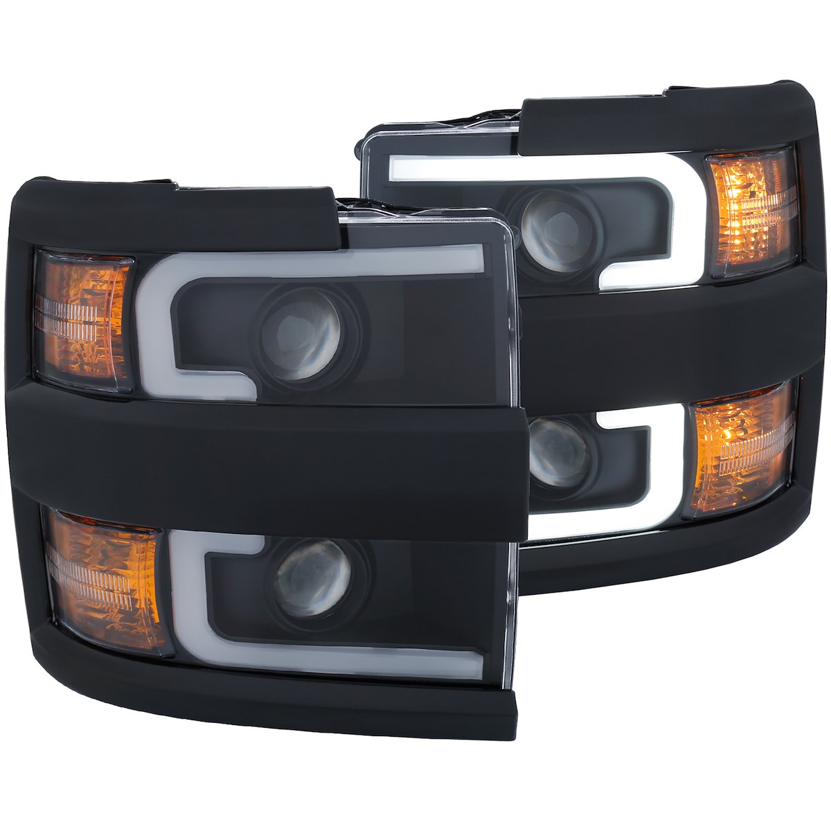Anzo USA Projector Headlights W/ Plank Style (111364)