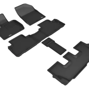 3D MAXpider 3D Kagu Floor Mat 3 Row Set Black – 2020-2025 Hyundai Palisade (L1HY10101509)