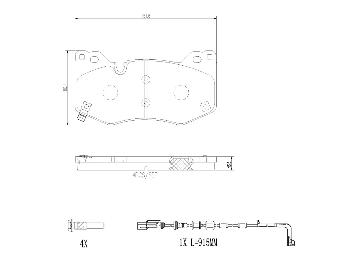 Brembo Discbrakepadset Naoceramic