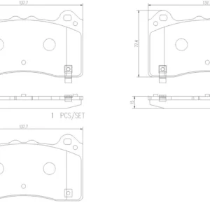 Brembo Discbrakepadset Naoceramic