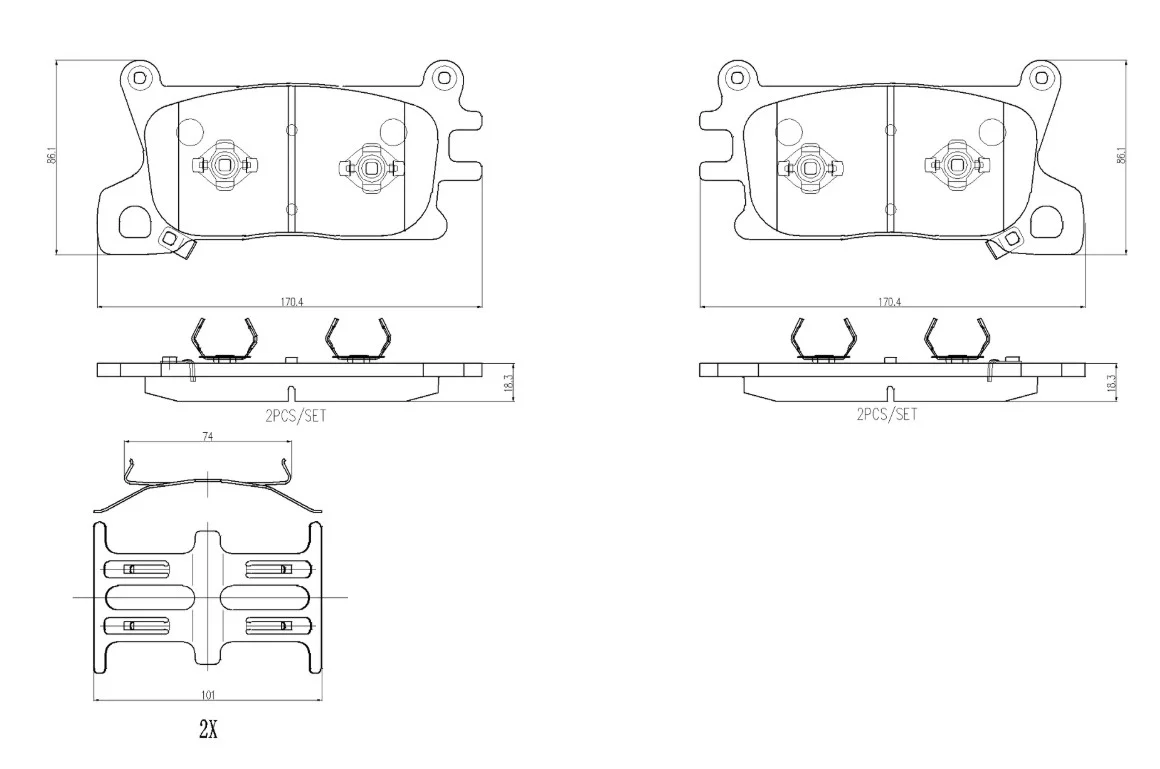 Brembo Discbrakepadset Naoceramic