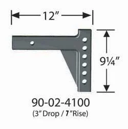 Equalizer 2"SQ3" DROP7" Rise 12" Shank