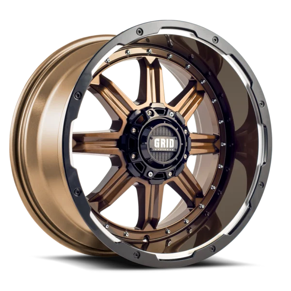 GRID Off-Road GD10 18x9.0 5x127/5x139.7 -12mm Offset - Gloss Bronze / Blk Lip