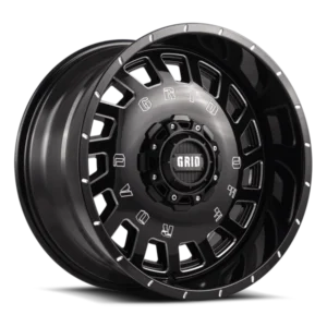 GRID Off-Road GD03 18x9.0 5x130 35mm Offset - Gloss Black / Milled
