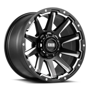 GRID Off-Road GD05 18x9.0 5x114.3/5x127 15mm Offset - Matte Black / Milled