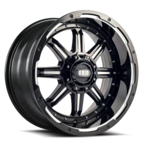 GRID Off-Road GD10 17x9.0 5x127/5x139.7 0mm Offset - Gloss Black / Milled