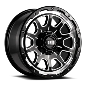 GRID Off-Road GD15 20x9.0 6x135/6x139.7 0mm Offset - Gloss Black / Milled