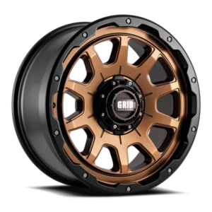 GRID Off-Road GD15 17x9.0 5x127/5x139.7 15mm Offset - Matte Bronze / Blk Lip