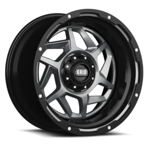 GRID Off-Road GD14 20x9.0 5x127/5x139.7 15mm Offset - Matte Anthracite / Blk Lip
