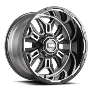 GRID Off-Road GD11 20x9.0 5x150 15mm Offset - Gloss Anthracite / Blk Lip