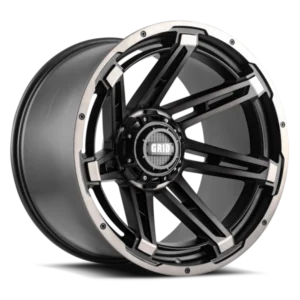 GRID Off-Road GD12 18x9.0 5x127/5x139.7 0mm Offset - Double Dark Tint / Mt Blk Lip