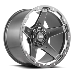 GRID Off-Road GD04 18x9.0 5x127/5x139.7 15mm Offset - Gloss Graphite / Milled