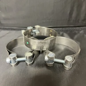 Helix Racing Stainless Steel Muffler Clamps 2.4