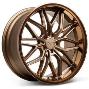 XXR 586 20x8.5 5x112 35mm Offset - Flat Bronze / Gloss Bronze Lip