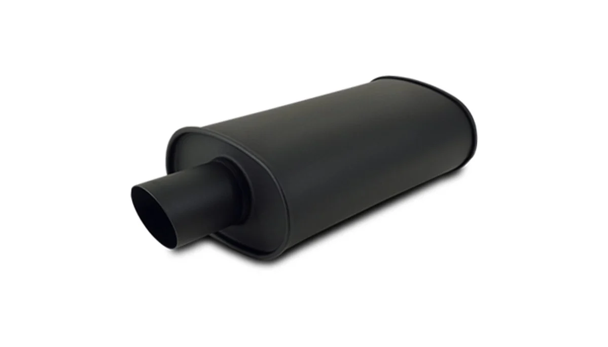Vibrant Flat BLK Oval Muffler (1145)
