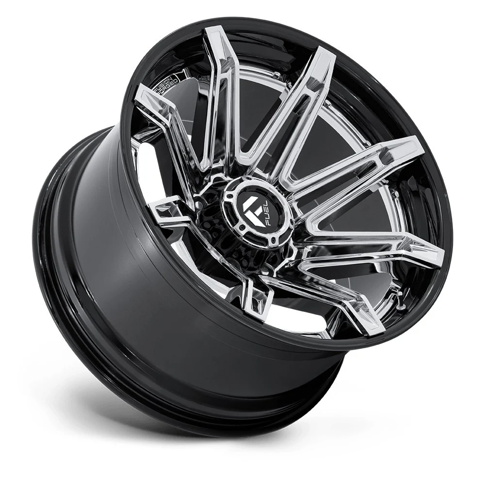 Fuel Off-Road FC401 Brawl 22x10 6x135 -18mm Offset - Chrome Gloss Black - Image 2