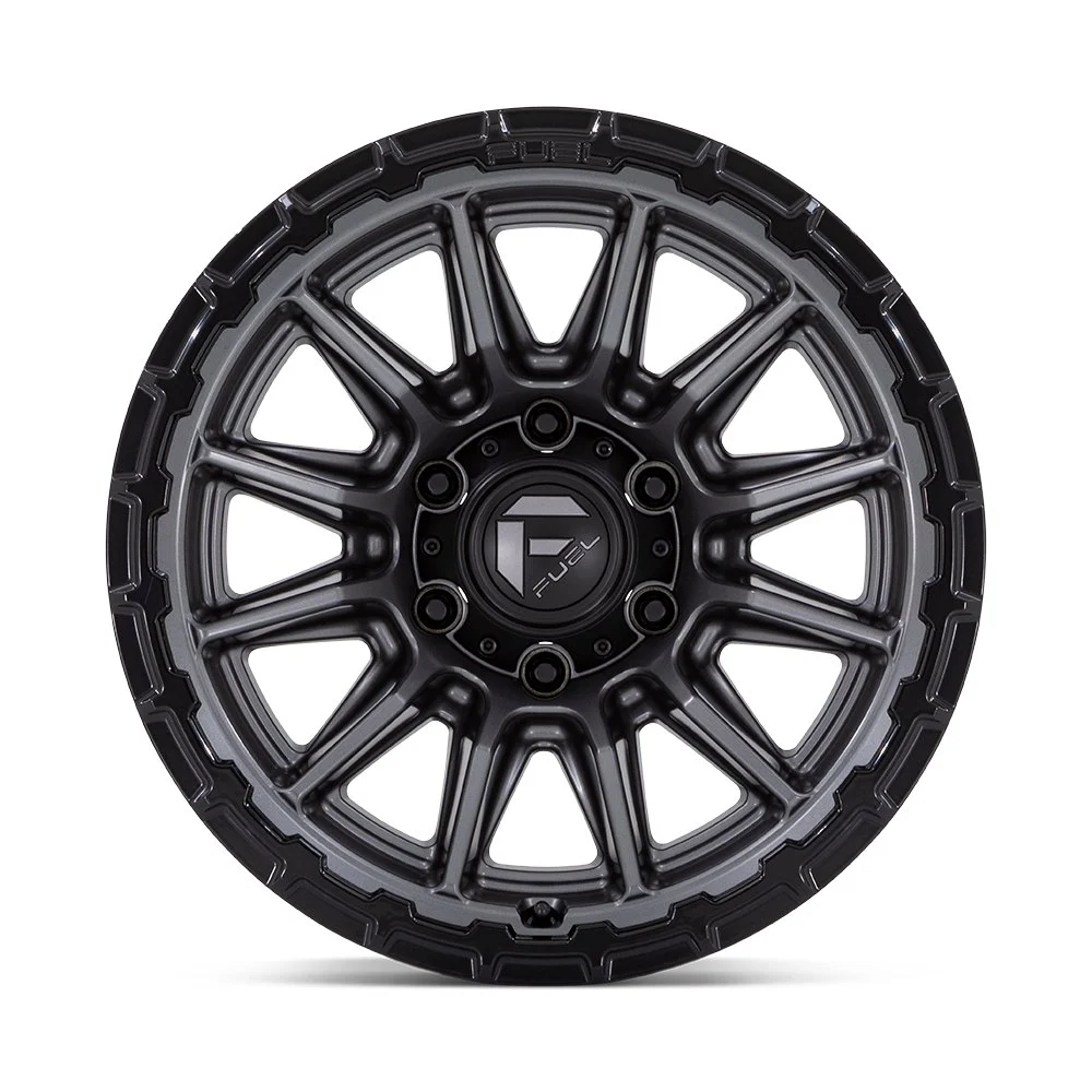 Fuel Off-Road FC866 Piston 17x9 6x139.7 1mm Offset - Matte Gunmetal w/ Gloss Black Lip - Image 3