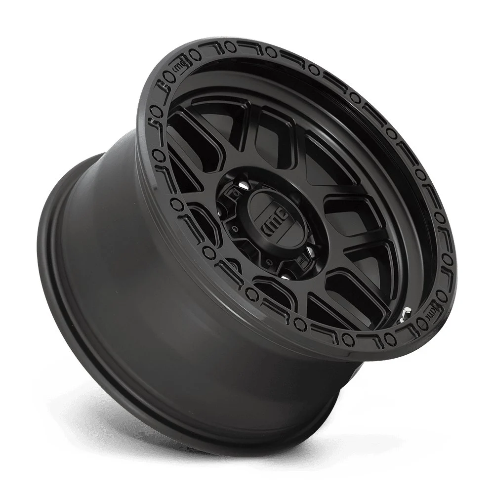 KMC KM544 Mesa 17x8.5 6x135 0mm Offset - Satin Black w/ Gloss Black Lip - Image 2