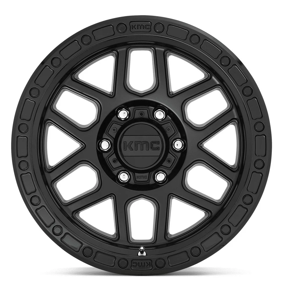 KMC KM544 Mesa 17x8.5 6x135 0mm Offset - Satin Black w/ Gloss Black Lip - Image 3
