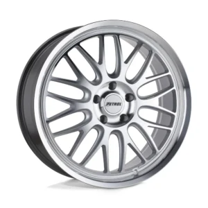 Petrol P4C in Silver Machined - photo may show a different lug count; this part is 5x114.3