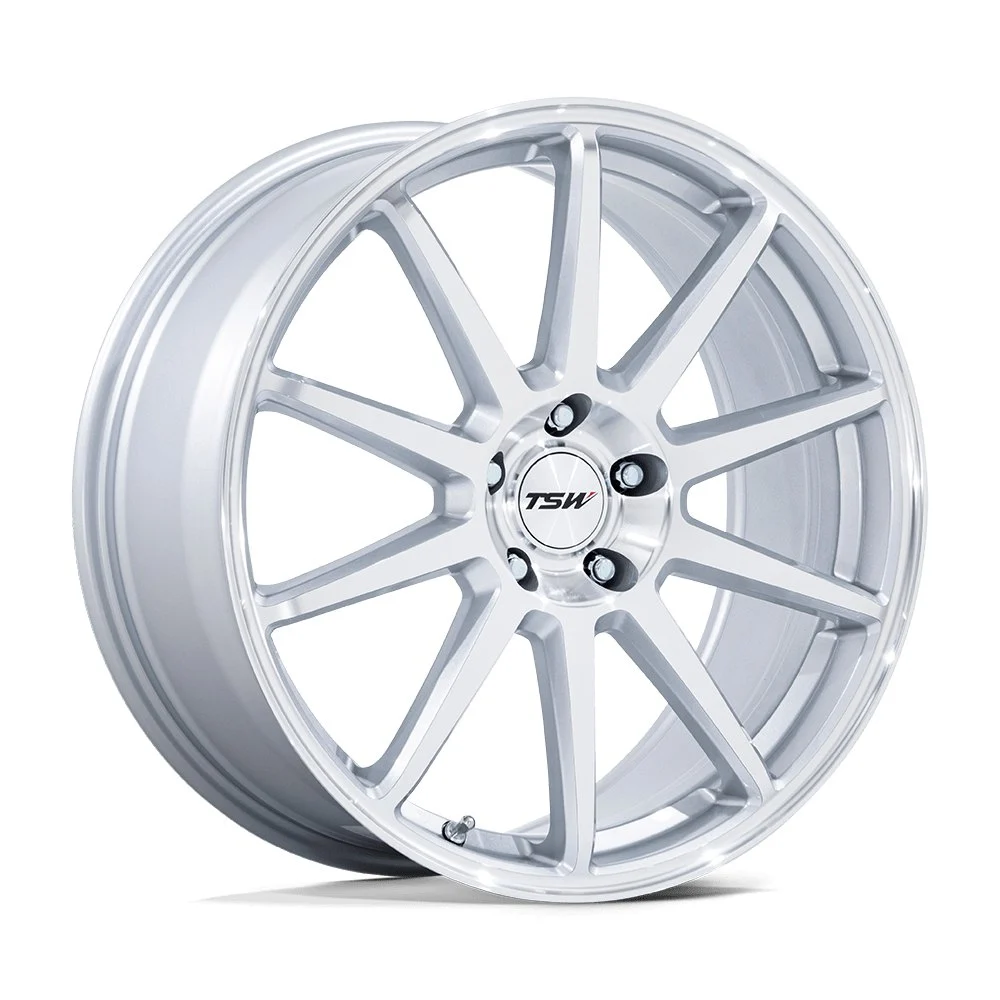 TSW TW004 Canard in Silver Machined - photo may show a different lug count; this part is 5x112