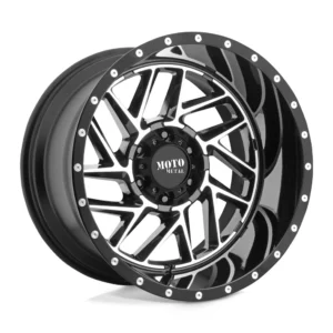 Moto Metal MO985 Breakout in Gloss Black Machined - photo may show a different lug count; this part is 5x127