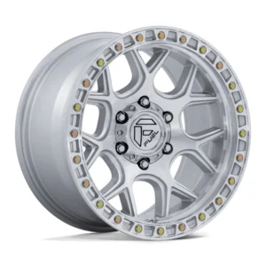Fuel Off-Road FC908 Puma in Gloss Silver Machined Face - photo may show a different lug count; this part is 6x139.7