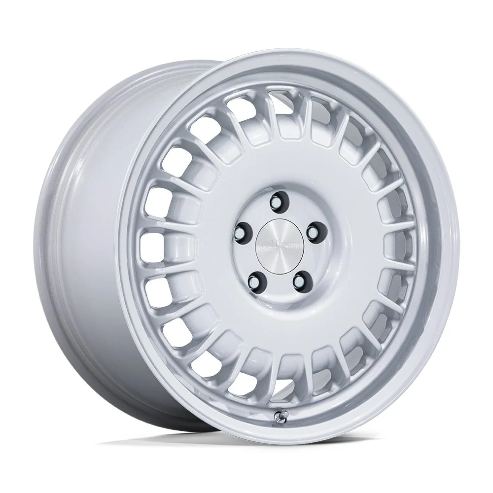 Rotiform RC205 PMF in Gloss Silver - photo may show a different lug count; this part is 5x112