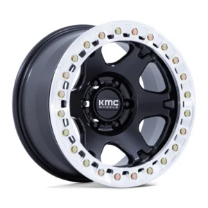 KMC KM238 VI Beadlock in Satin Black Machined - photo may show a different lug count; this part is 8x165.1