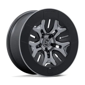 Black Rhino BR406 Rockledge in Matte Gunmetal - photo may show a different lug count; this part is 5x139.7