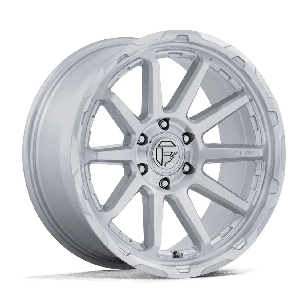 Fuel Off-Road FC887 Circuit in Gloss Silver Machined - photo may show a different lug count; this part is 6x139.7