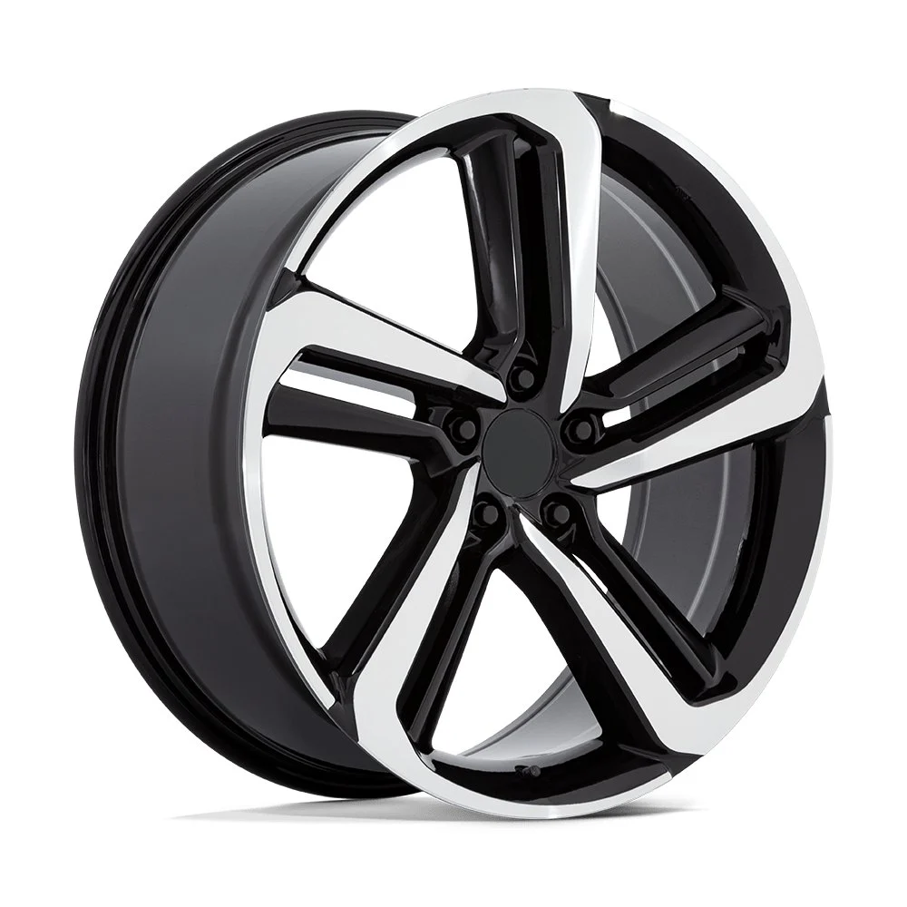 Performance Replicas PR216 in Gloss Black Machined - photo may show a different lug count; this part is 5x114.3