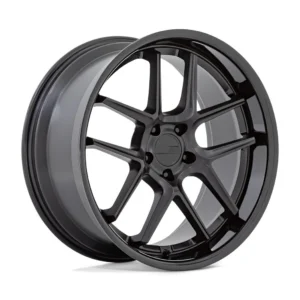 American Racing AR942 Bishop in Matte Black Gloss w/ Black Lip - photo may show a different lug count; this part is 5x115