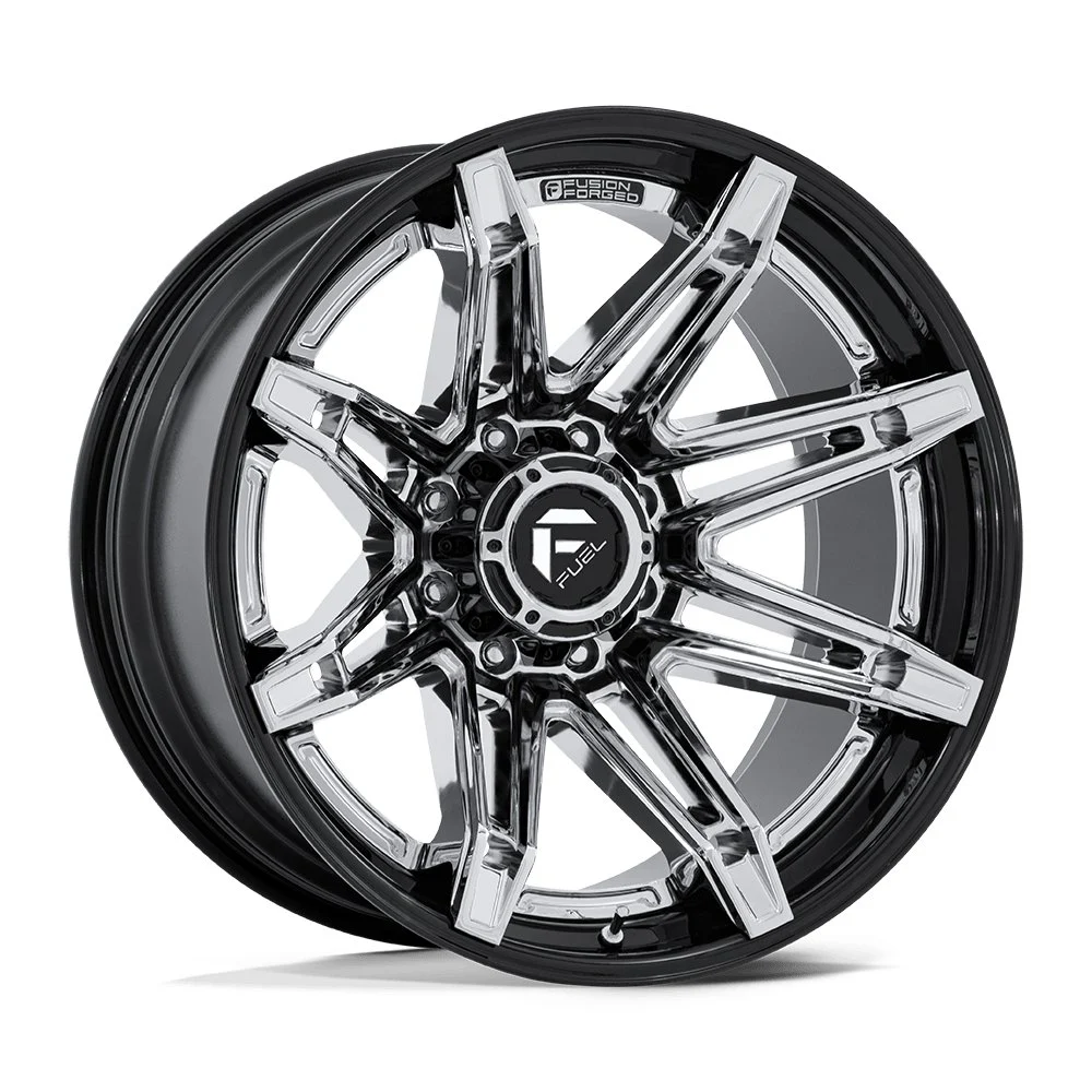 Fuel Off-Road FC401 Brawl in Chrome Gloss Black - photo may show a different lug count; this part is 6x139.7