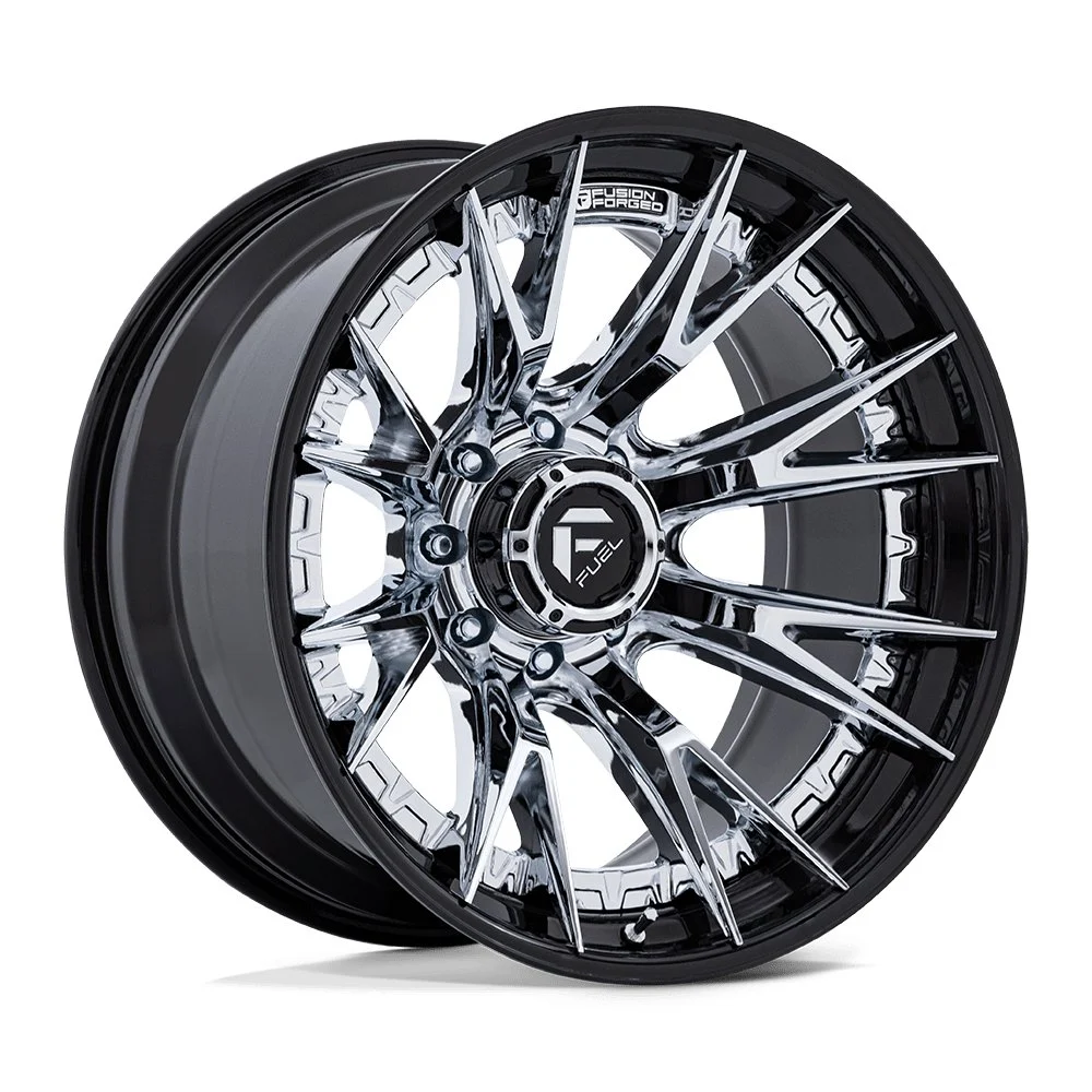 Fuel Off-Road FC402 Catalyst in Chrome Gloss Black - photo may show a different lug count; this part is 8x180