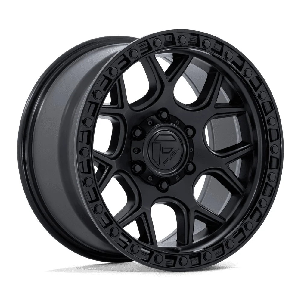 Fuel Off-Road FC908 Puma in Matte Black w/ Gloss Black Lip - photo may show a different lug count; this part is 6x139.7