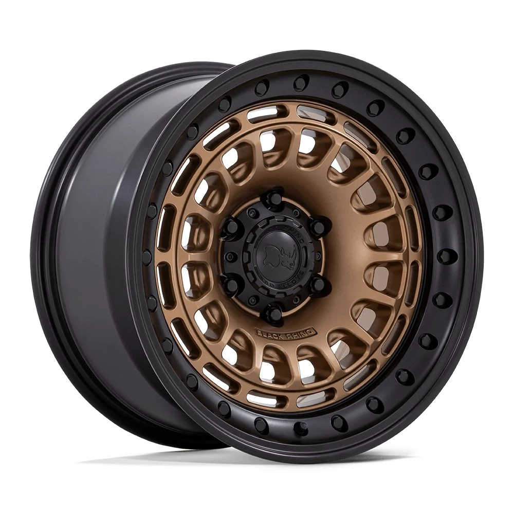 Black Rhino BR014 Sahara in Matte Bronze w/ Gloss Black Lip - photo may show a different lug count; this part is 6x139.7