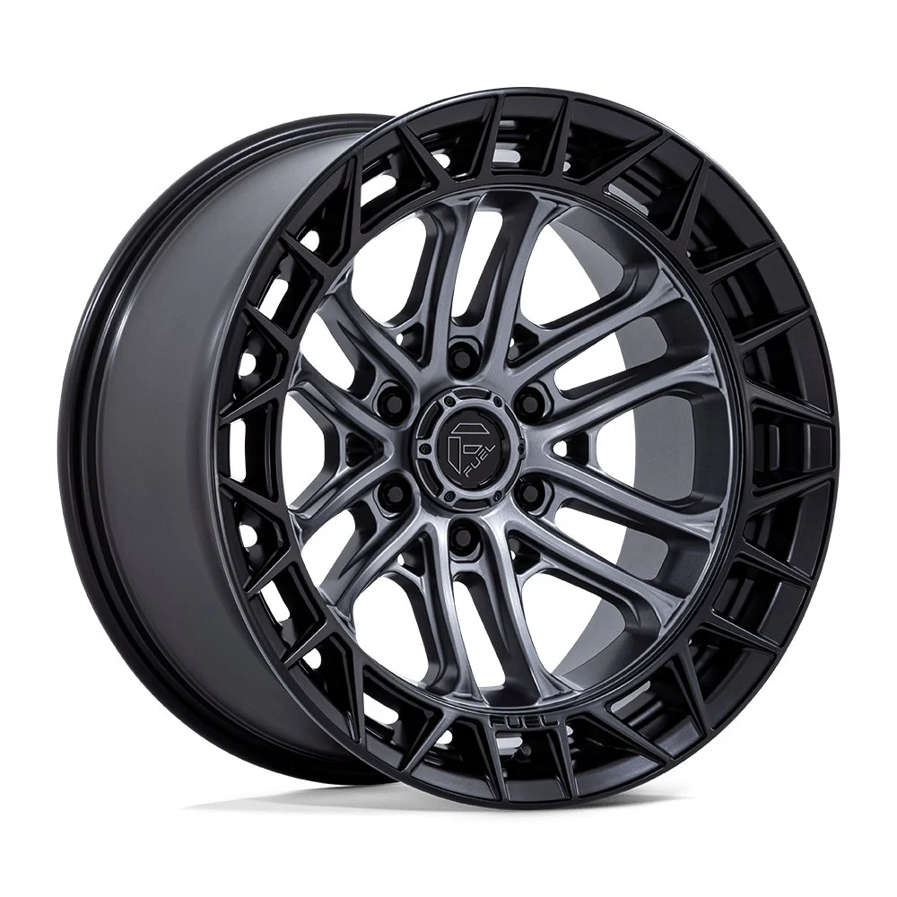 Fuel Off-Road FC874 Celsius in Matte Gunmetal w/ Black Lip - photo may show a different lug count; this part is 6x139.7