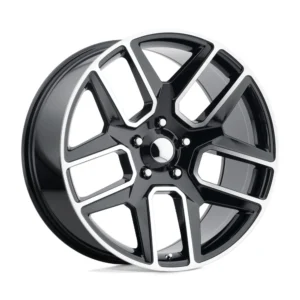 Performance Replicas PR192 in Gloss Black Machined - photo may show a different lug count; this part is 6x139.7