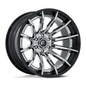 Fuel Off-Road FC403 Burn in Chrome Gloss Black - photo may show a different lug count; this part is 6x139.7
