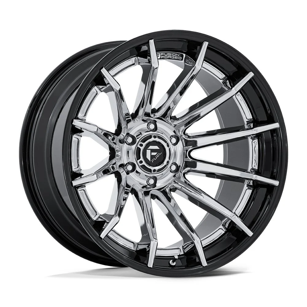 Fuel Off-Road FC403 Burn in Chrome Gloss Black - photo may show a different lug count; this part is 6x139.7