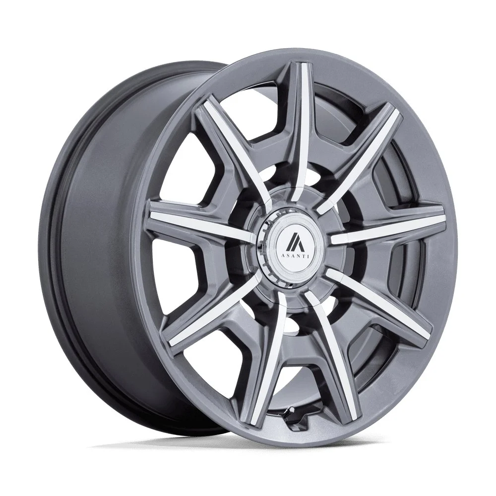 Asanti AB041 Esquire in Gloss Anthracite Machined - photo may show a different lug count; this part is 5x112/5x114.3