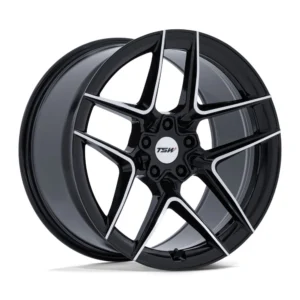 TSW TW008 Slipstream in Gloss Black Machined - photo may show a different lug count; this part is 5x114.3