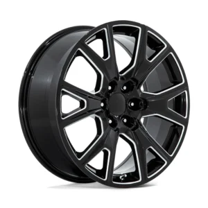 Performance Replicas PR199 in Gloss Black Milled - photo may show a different lug count; this part is 6x139.7