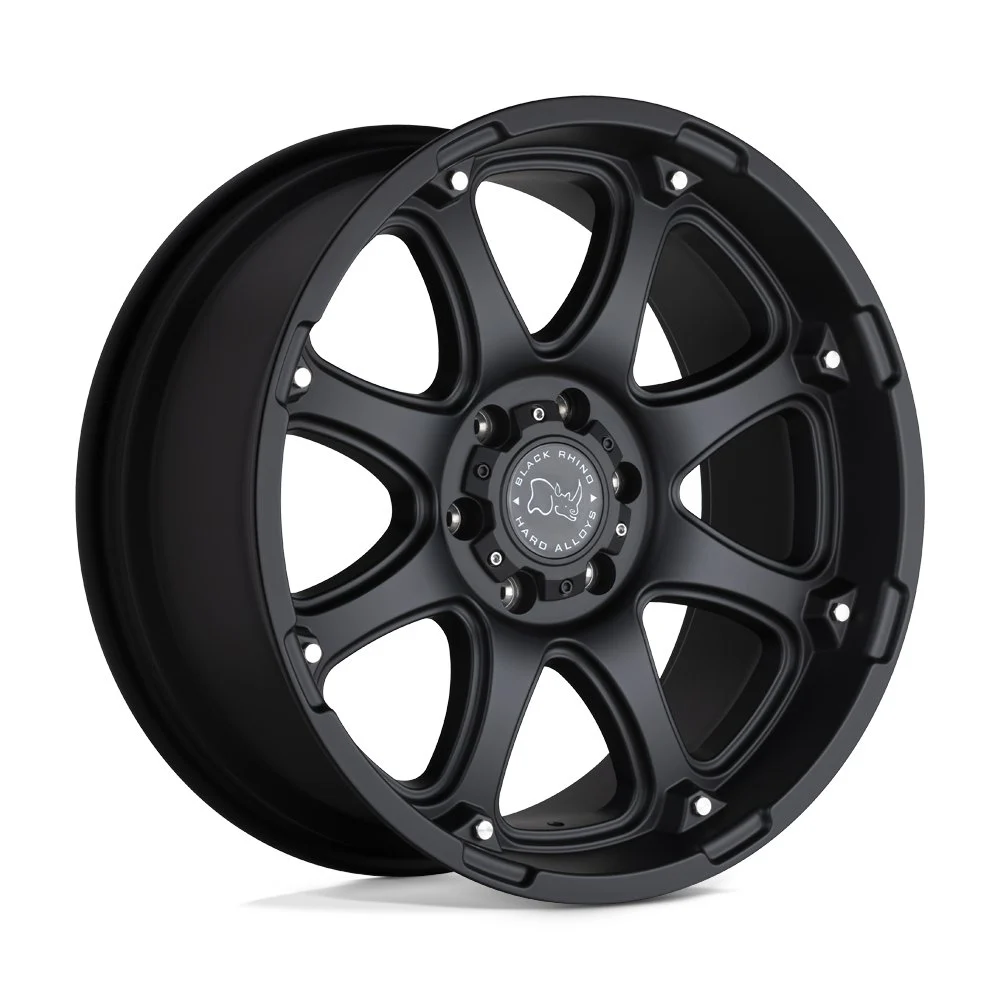 Black Rhino Glamis in Matte Black - photo may show a different lug count; this part is 8x170