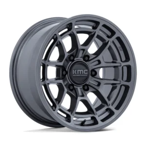 KMC KM732 Archer in Gloss Anthracite - photo may show a different lug count; this part is 6x139.7