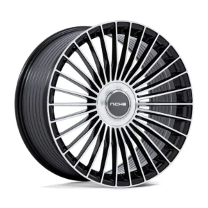 Niche NC282 Serene in Gloss Black Machined - photo may show a different lug count; this part is 6x135/6x139.7