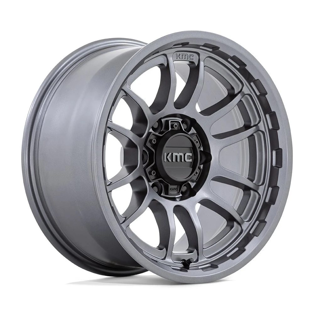 KMC KM727 Wrath in Matte Anthracite - photo may show a different lug count; this part is 6x139.7